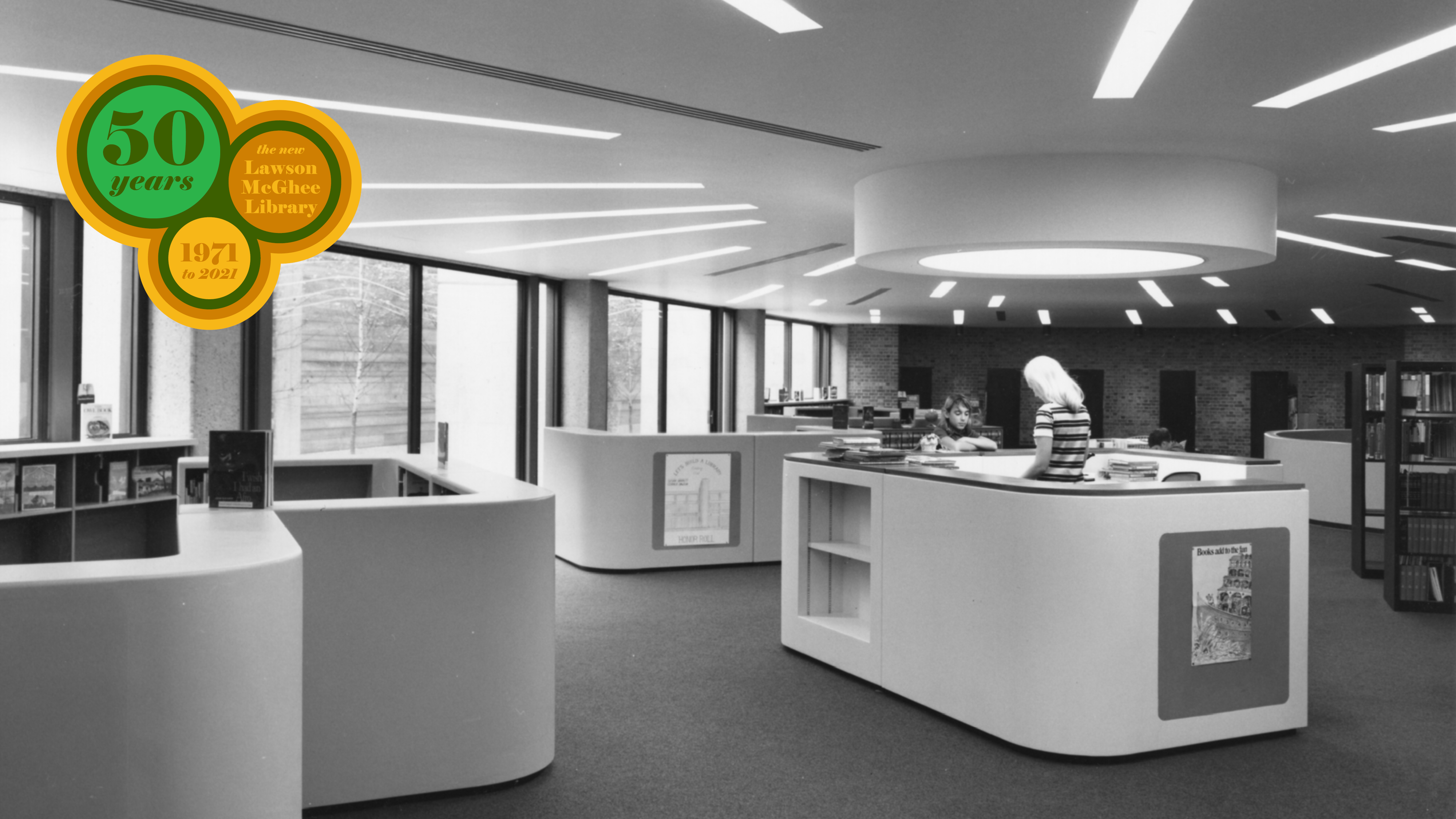 Lawson McGhee Library circulation desks. 