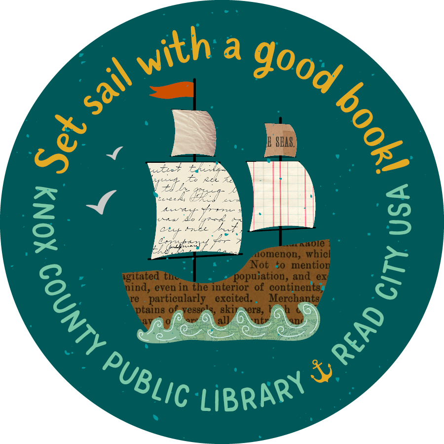 Anchors Aweigh green badge with ship. 