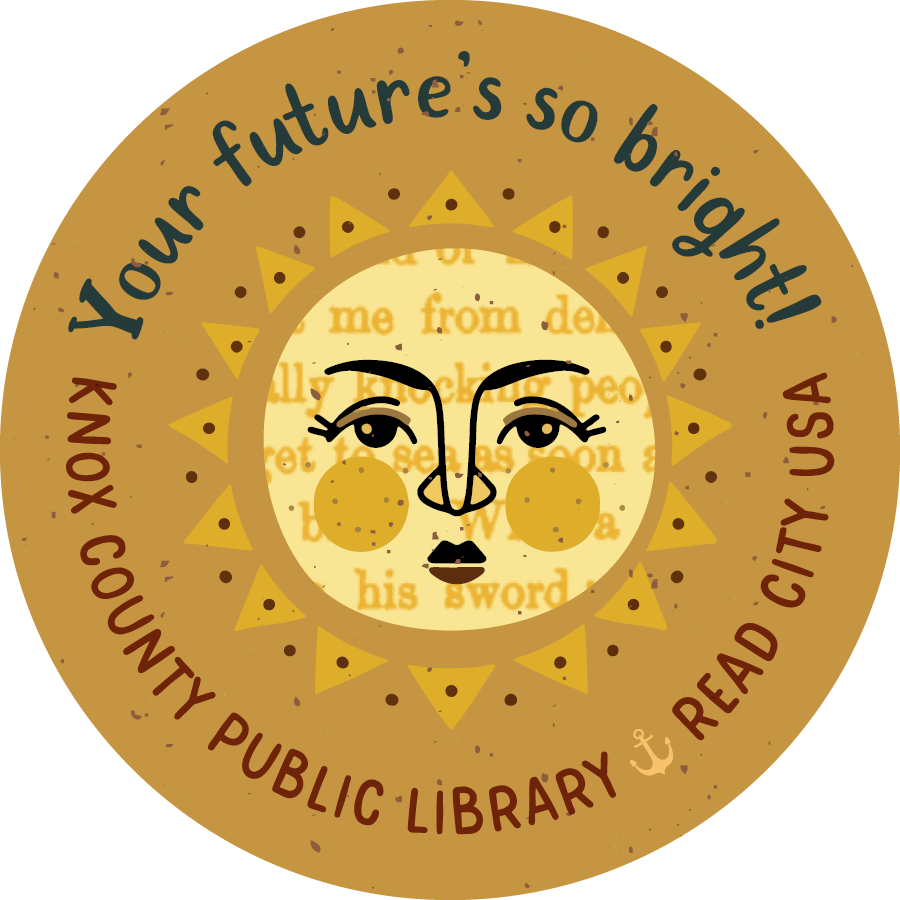 Anchors away your future is so bright badge with sun. 