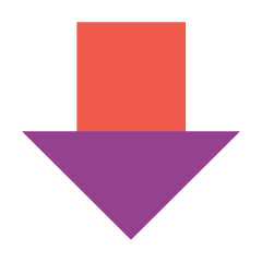 Red and purple arrow. Stream & Download services.
