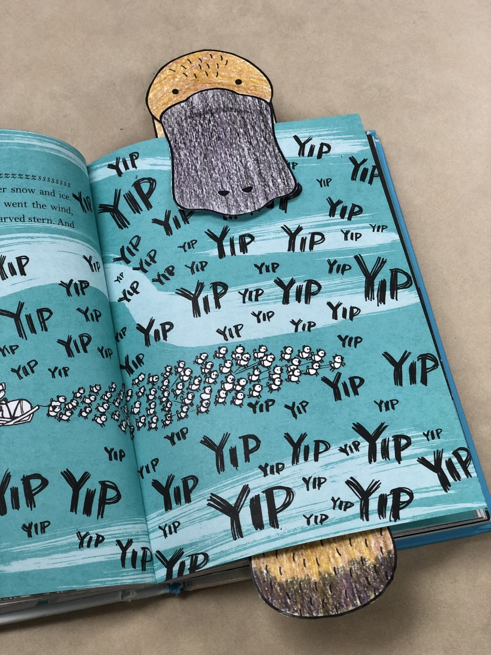 Finished Playtpus Bookmark craft