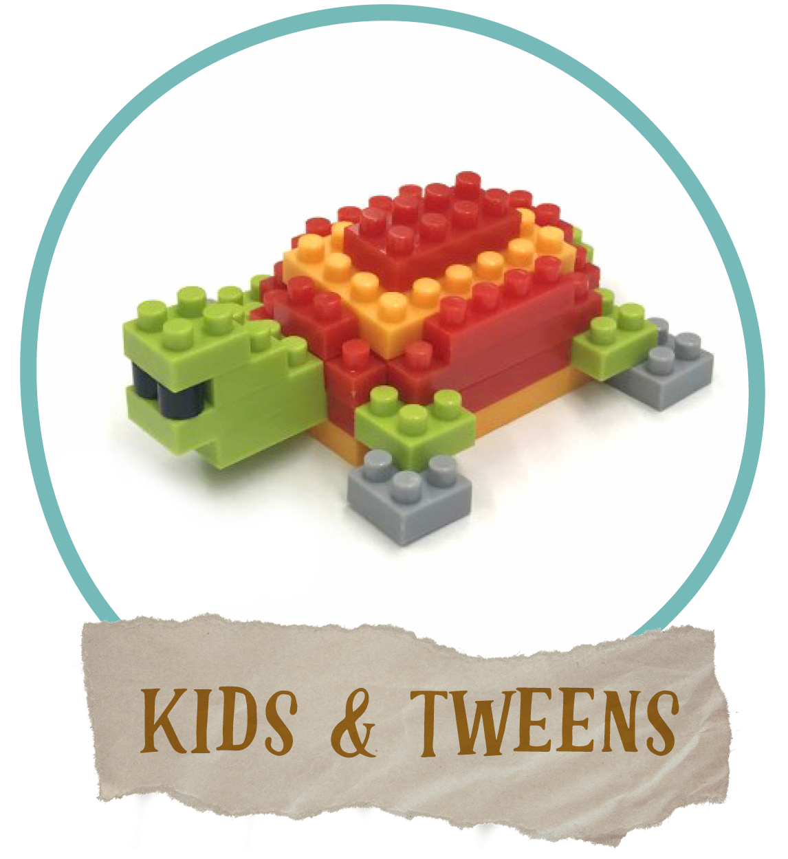 Kids and Tweens prize for Read City, lego turtle. 