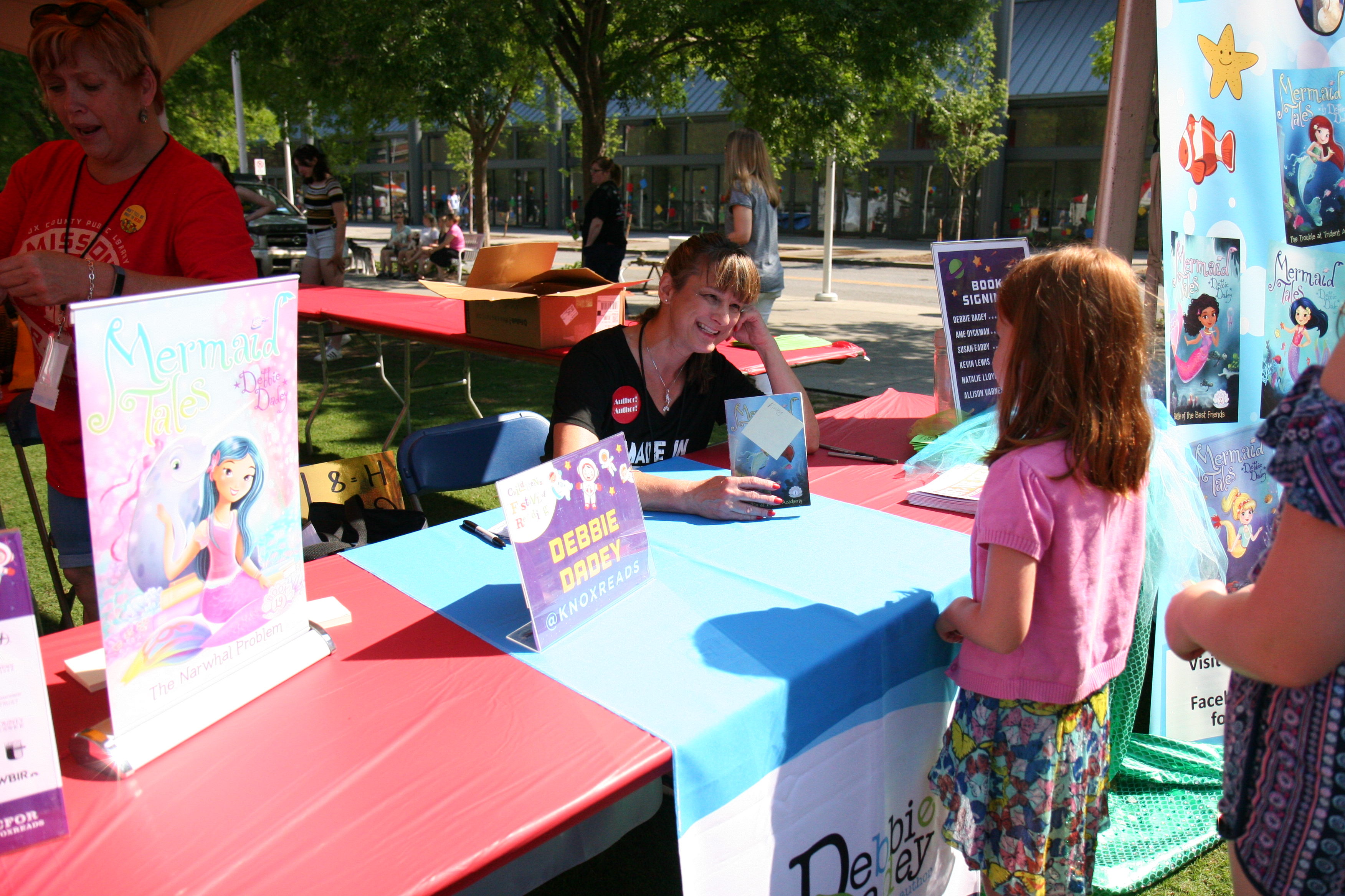 Author Debbie Dadey at the Children's Festival of Reading