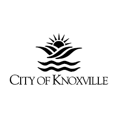 City of Knoxville logo - sun rising over stylized hills and water