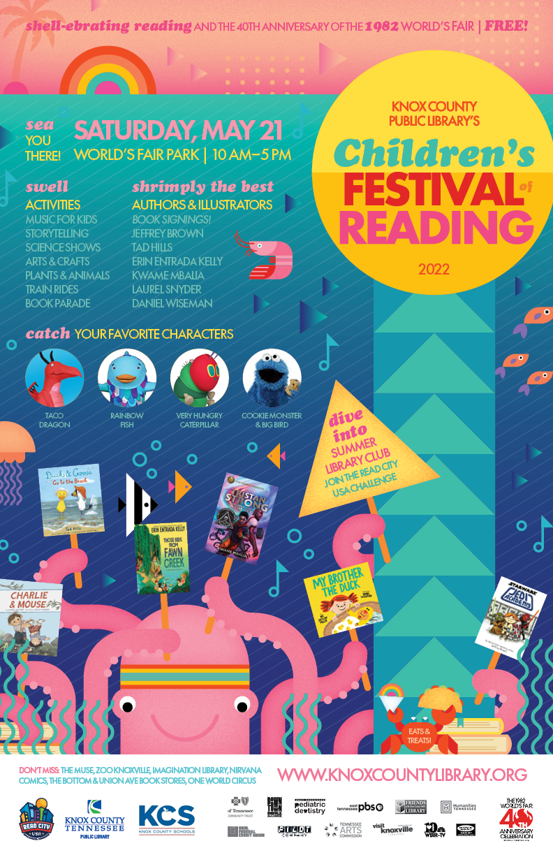 Children's Festival of Reading poster, Saturday, May 21, 2022