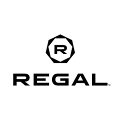 Black and white logo for Regal Cinemas
