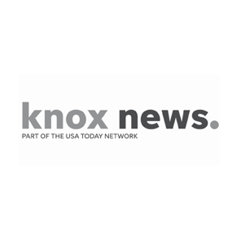 Grayscale logo for Knox news reading "knox news. part of the USA TODAY network"