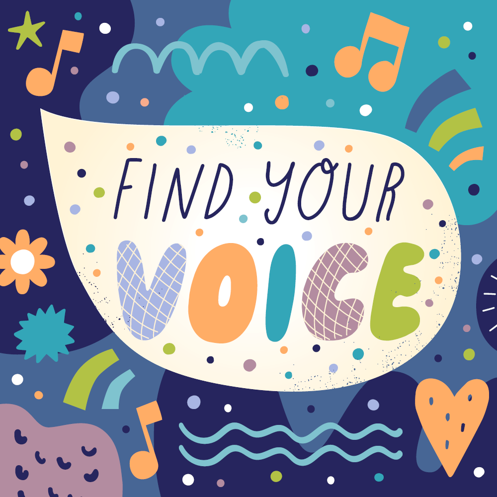 Find Your Voice image with music notes