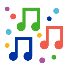 colorful music notes Read City: All Together Now