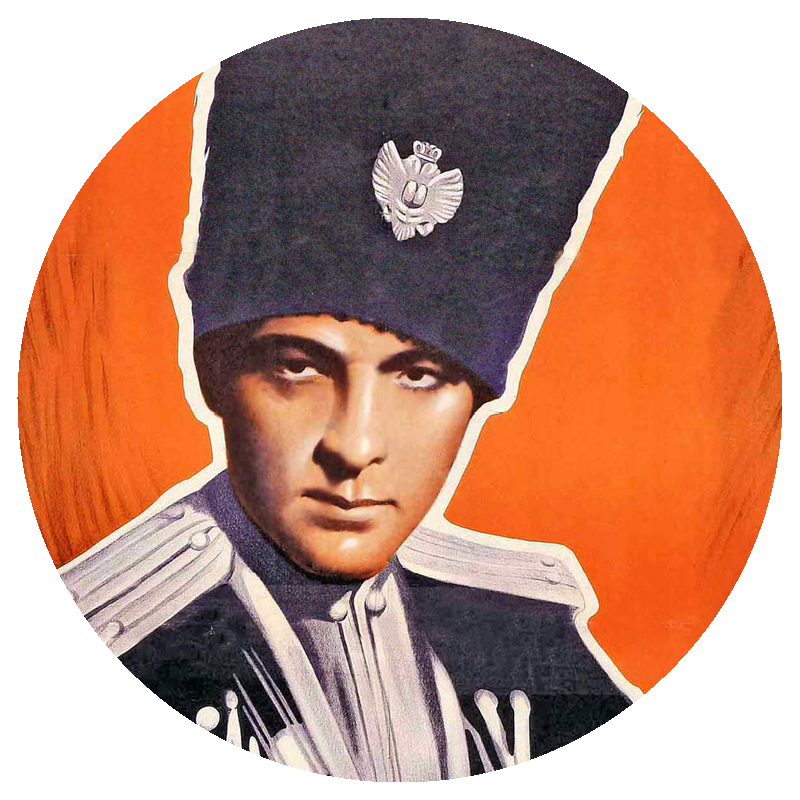 Rudolph Valentino in character as The Eagle