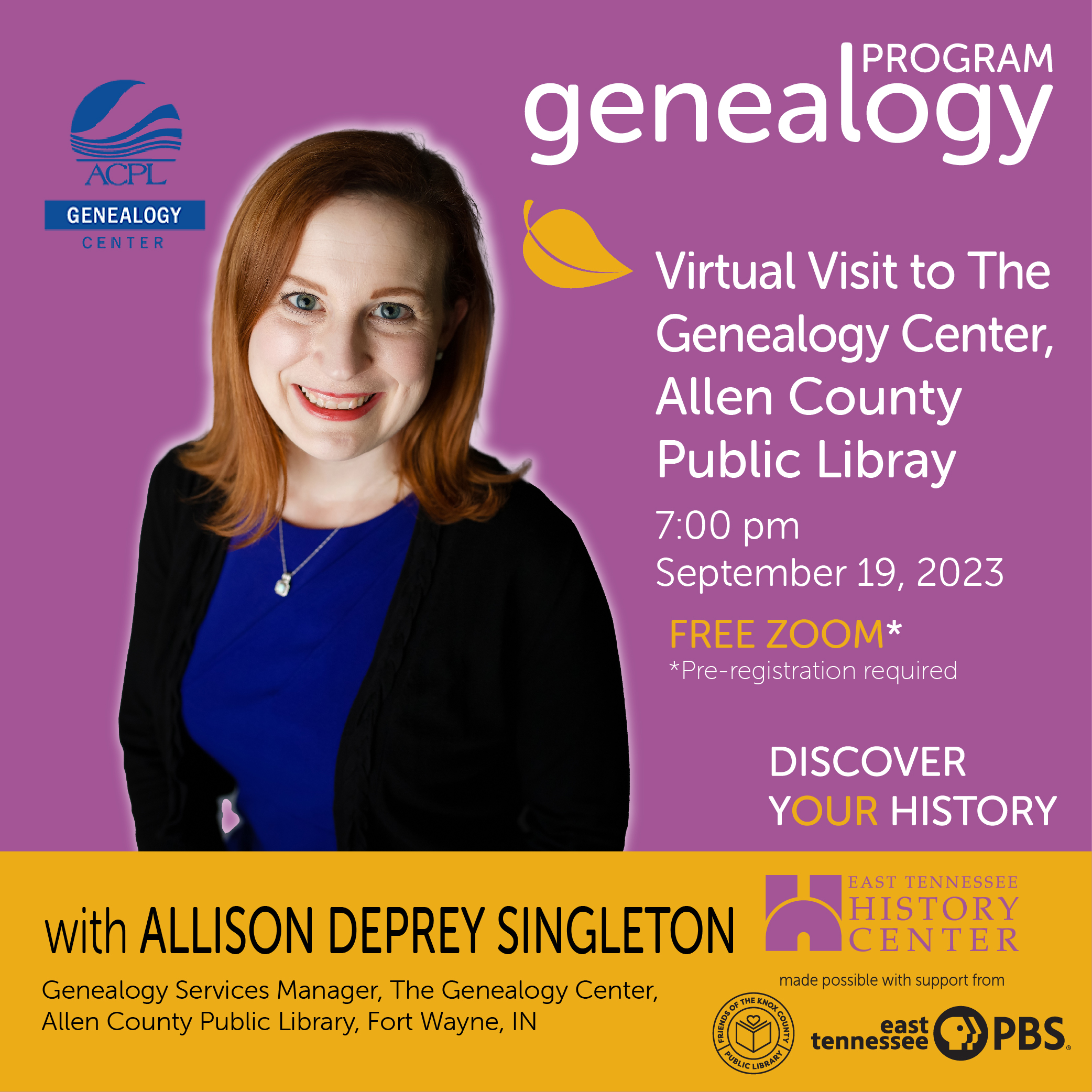 Virtual Visit to The Genealogy Center at Allen County Public Library