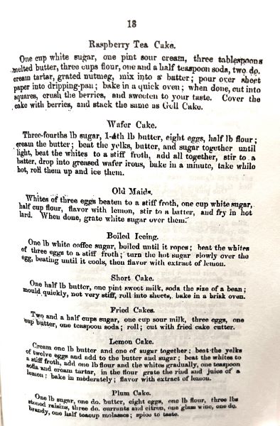 Page of recipes from Malinda Russell's cookbook