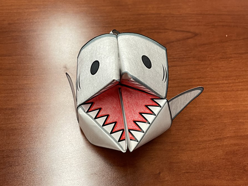 photo of origami shark
