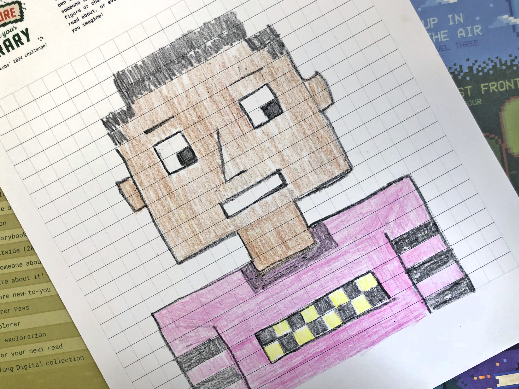 photo of crayon portrait