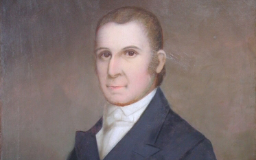 19th century painted portrait of Willie Blount