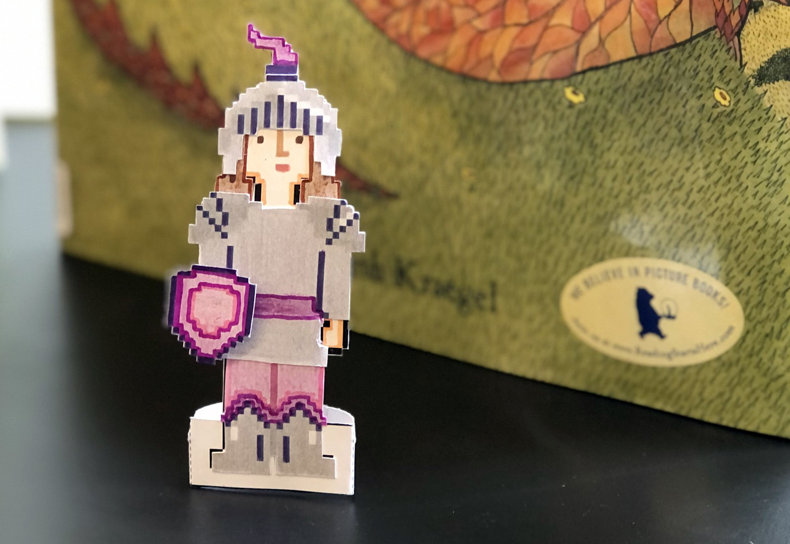 photo of paper knight character