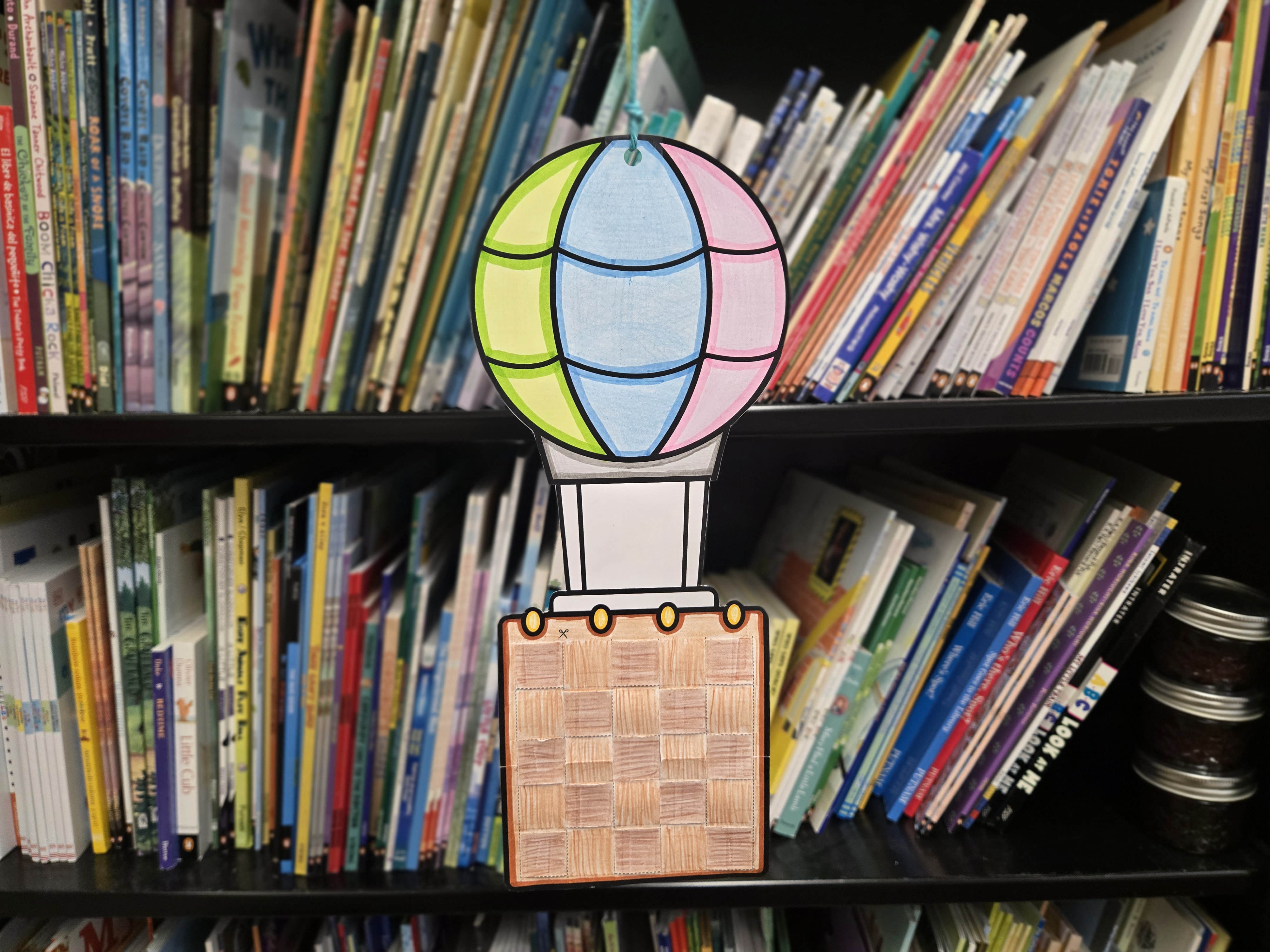 photo of paper hot air balloon craft