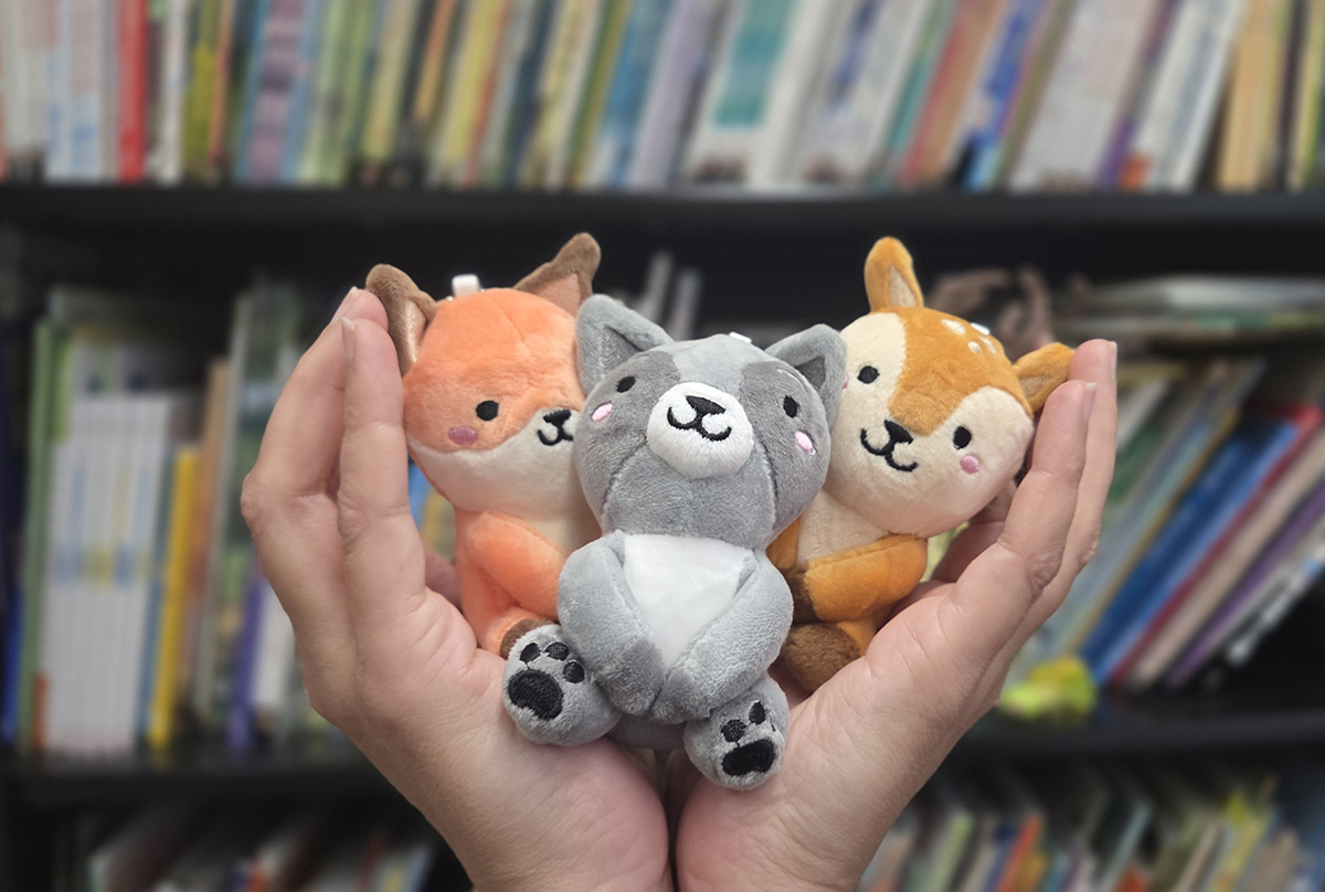 photo of micro-plush forest animals