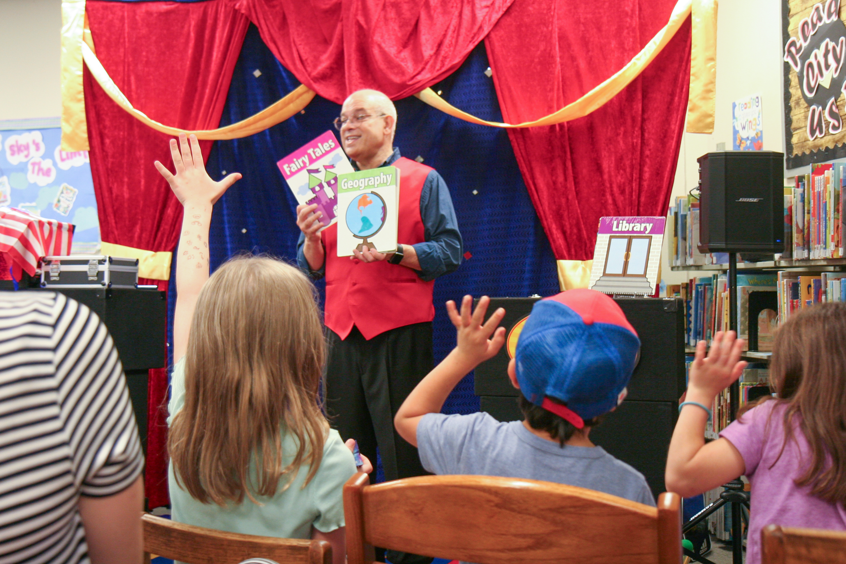 kids watching a magic show