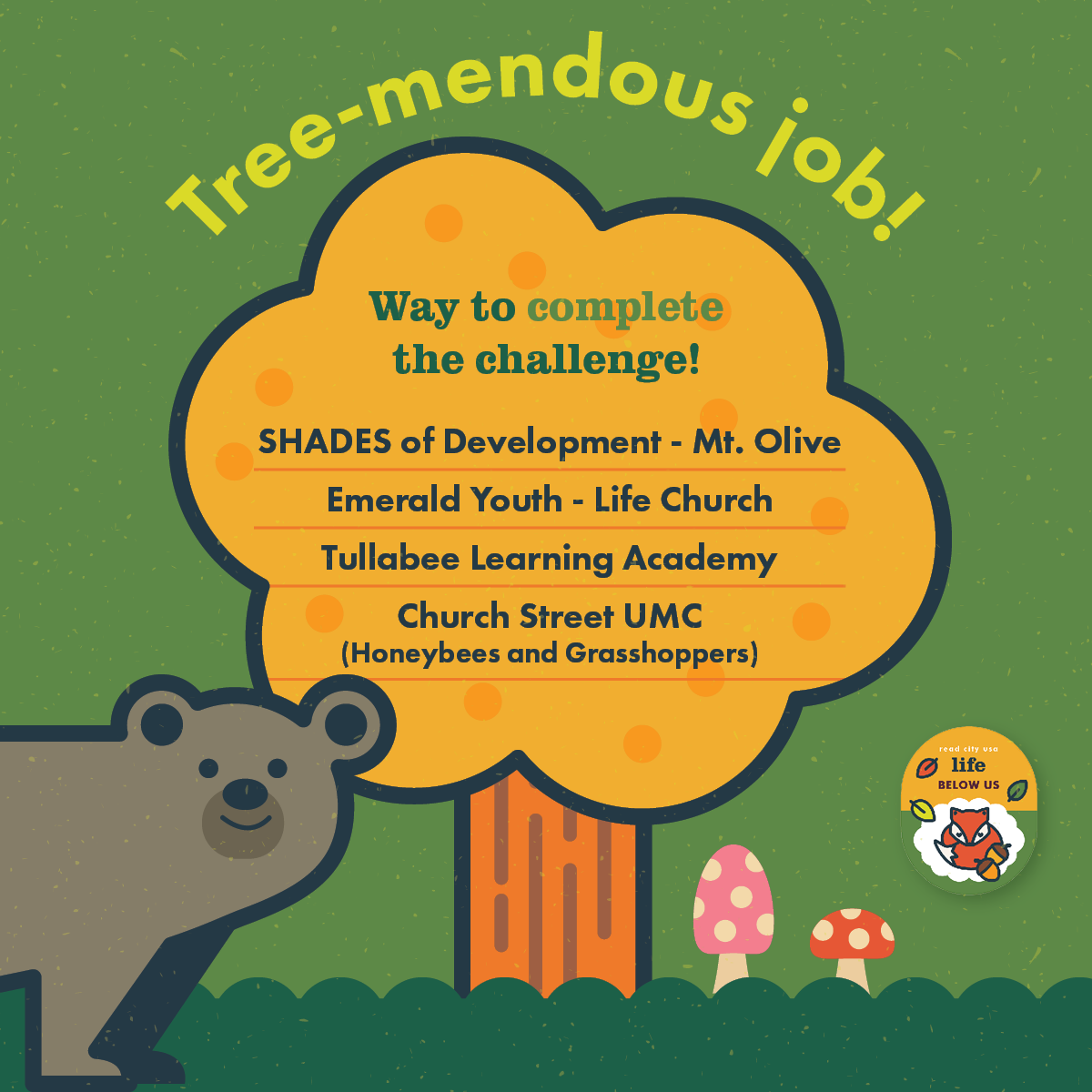 Tree-mendous job! Way to complete the challenge