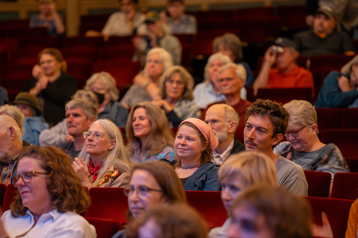 audience at the Bijou Theatre