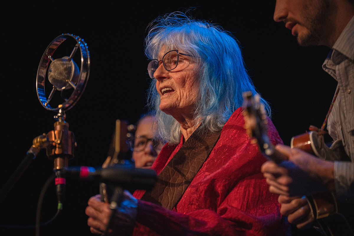 Alice Gerrard on stage at the Bijou Theatre