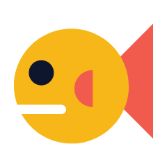 Icon of orange and yellow fish. Read City: Oceans.