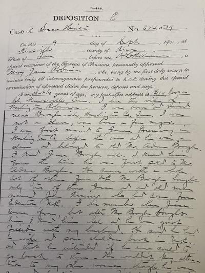 Deposition of Mary Jane Robison