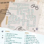 Anchors Aweigh! Crossword activity sheet graphic