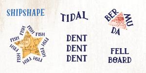 Graphic of wordplexers, such as "DENT" three times to indicate "trident"