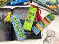 photo of colorful paper bookmarks