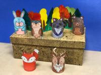 photo of small paper forest animals