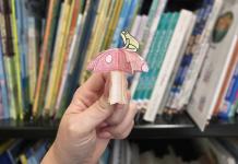 photo of paper mushroom craft
