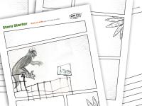 Story starter comic page template