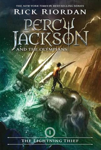 "The Lightning Thief" book cover from the Percy Jackson series