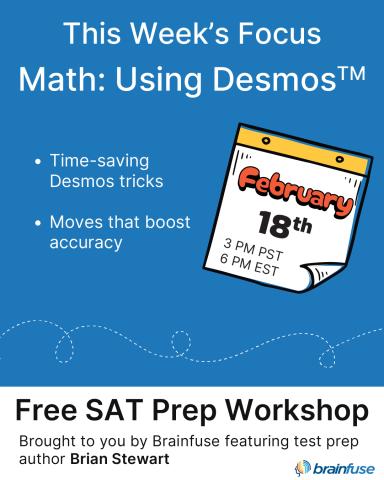 This week's focus: Math: Using Desmos™ - Free SAT Prep Workshop