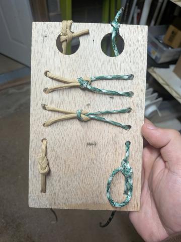 knot tying board