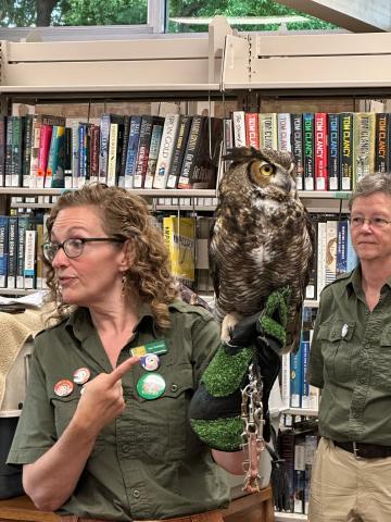 owl handler with owl