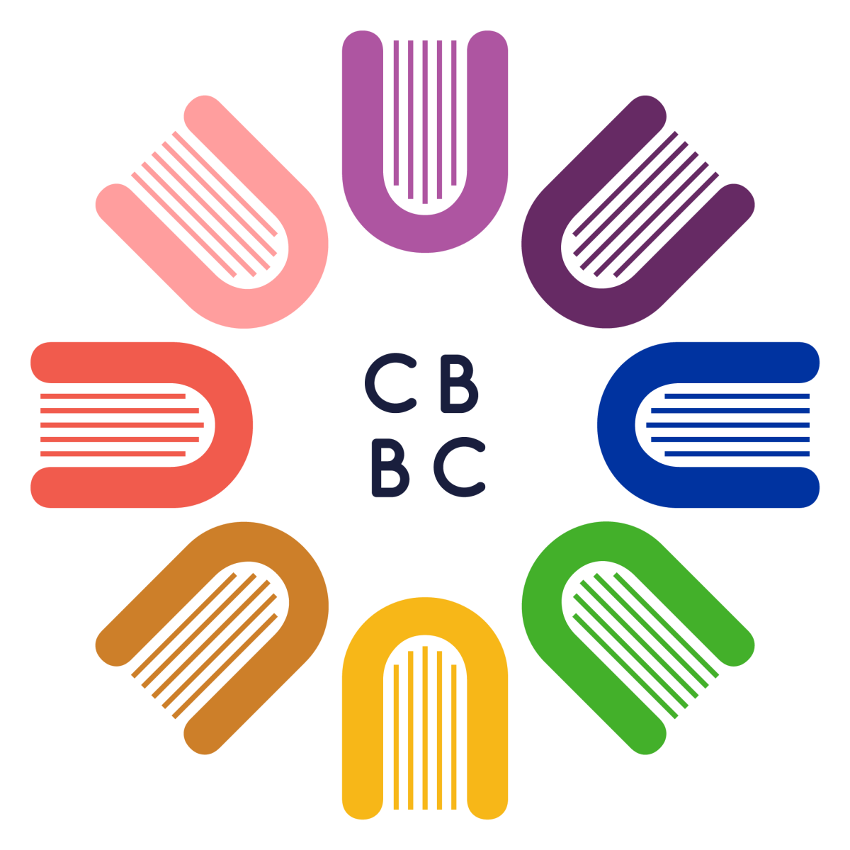 Books in a circle with "CB BC", standing for Cedar Bluff Book Circle