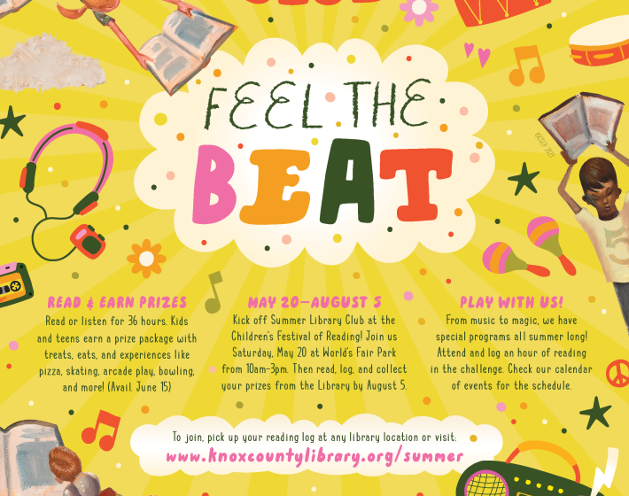 Summer Library Club - Feel the Beat - Read & Earn Prizes - What moves you?