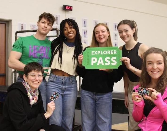 Explorer Pass with cast at Clarence Brown Theatre