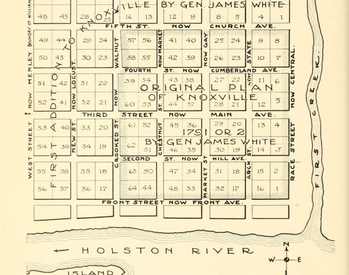 original plan of Knoxville map, 1791