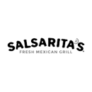 Salsarita's black and white logo reading "Salsarita's Fresh Mexican Grill"