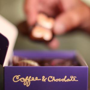 a box of chocolates from coffee and chocolate