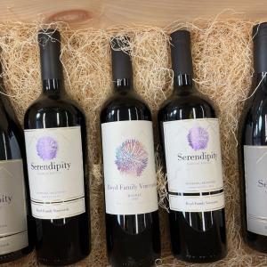 5 bottles of serendipity wine